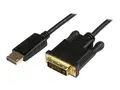 StarTech.com DisplayPort to DVI Converter Cable DP to DVI Adapter - 3ft - 1920x1200 (DP2DVI2MM3) - Skjermkabel - DisplayPort (hann) til DVI-D (hann) - 91.4 cm - svart - for P/N: DK30CH2DEP, DK30CH2DEPUE