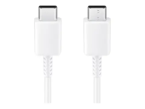 Samsung EP-DA705 - USB-kabel - 24 pin USB-C (hann) til 24 pin USB-C (hann) USB 2.0 - 3 A - 1 m - hvit