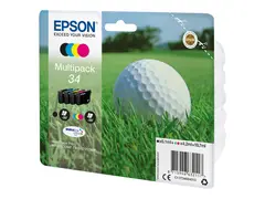 Epson 34 - 4-pack - svart, gul, cyan, magenta original - blister - blekkpatron - for WorkForce Pro WF-3720, WF-3720DWF, WF-3725DWF