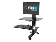 Ergotron WorkFit-S Single HD Workstation St&#229;ende skrivebordomformer - rektangul&#230;r - aluminium, pulverbelagt st&#229;l, kvalitetsplast - svart