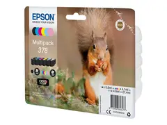 Epson 378 Multipack - 6-pack - svart, gul, cyan, magenta, lys magenta, lys cyan original - bl&#230;re med RF/lyd-alarm - blekkpatron - for Expression Home XP-8605, XP-8606; Expression Photo XP-8500 Small-in-One, XP-8700