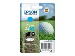 Epson 34XL - 10.8 ml - XL - cyan - original blekkpatron - for WorkForce Pro WF-3720, WF-3720DWF, WF-3725DWF