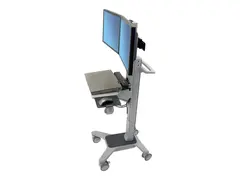 Ergotron Neo-Flex WideView WorkSpace Vogn - Patented Constant Force Technology - for 2 LCD-skjermer / PC-utstyr - dobbel - aluminium, pulverbelagt st&#229;l, kvalitetsplast - to-tonet gr&#229;tt - skjermst&#248;rrelse: inntil 22&quot;