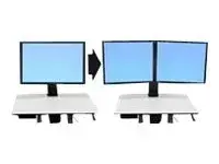 Ergotron WorkFit - Conversion kit - monteringskomponent (tverrstang, 2 svingtapper) for 2 LCD-skjermer - Single HD til Dual - skjermst&#248;rrelse: inntil 24&quot;