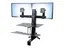 Ergotron Tall-User Kit for WorkFit Dual Monteringssett (2 svingtapper, 2 riserb&#248;yler) - for 2 LCD-skjermer - svart - skjermst&#248;rrelse: inntil 24&quot; - for WorkFit Dual Monitor Kit; WorkFit-A Dual with Worksurface+, with Suspended Keyboard, Dual