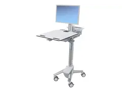 Ergotron StyleView Cart - Sliding Worksurface Vogn - for LCD-skjerm / PC-utstyr - medisinsk - aluminium, forsinket st&#229;l, kvalitetsplast - skjermst&#248;rrelse: inntil 24&quot;