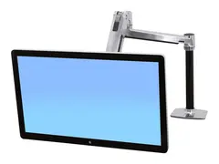 Ergotron LX HD Sit-Stand - Monteringssett (leddarm, stang, VESA-adapter, bordklemmefot, maljemonteringsfot) Konstant kraftteknologi - for LCD-skjerm - polert aluminium - skjermst&#248;rrelse: up to 49&quot;