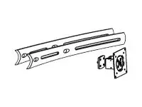 Ergotron DS100 Crossbar Extender, Long Monteringskomponent (tverrstangsforlenger, midtbrakett) - for 2 LCD-skjermer - aluminium, st&#229;l - svart - skjermst&#248;rrelse: inntil 26&quot;