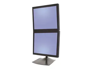 Ergotron DS100 - Monteringssett (2 svingtapper, 2 VESA-adaptere, sokkel, 28&quot;-stang) lav profil - for 2 LCD-skjermer - aluminium, st&#229;l - svart - skjermst&#248;rrelse: inntil 27&quot; - skrivebord