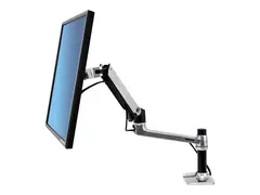 Ergotron LX - Monteringssett (leddarm, skrivebordsklemmemontering, utvidelsesadapter, maljemonteringsfot, 7&quot;-stang) for LCD-skjerm - polert aluminium - skjermst&#248;rrelse: inntil 34&quot;