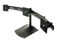 Ergotron DS100 Triple-Monitor Desk Stand Stativ - for 3 LCD-skjermer - aluminium, st&#229;l - svart - skjermst&#248;rrelse: inntil 21&quot; - skrivebordsmonterbar