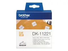 Brother DK-11221 - Svart p&#229; hvitt 23 x 23 mm 1000 etikett(er) merkelapper - for Brother QL-1050, 1060, 1110, 500, 550, 560, 570, 580, 600, 650, 700, 710, 720, 820