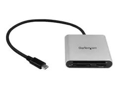 StarTech.com USB 3.0 Flash Memory Multi-Card Reader/Writer with USB-C SD microSD and CompactFlash Card Reader w/ Integrated USB-C Cable (FCREADU3C) - Kortleser (CF I, CF II, MMC, SD, microSD, SDHC, microSDHC, SDXC, microSDXC) - USB 3.0