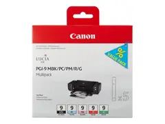 Canon LUCIA Ink Value Pack PGI-9 MBP Multipack Cyan, magenta, r&#248;d, gr&#248;nn, matt svart - original - blekkbeholder - for PIXMA Pro9500, Pro9500 Mark II