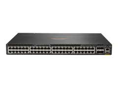 HPE Aruba 6300M - Switch - L3 - Styrt 48 x 10/100/1000 (1 PoE+) + 4 x 1 Gigabit / 10 Gigabit / 25 Gigabit / 50 Gigabit SFP56 (opplink / stabling) - front og side til bakside - rackmonterbar - PoE+