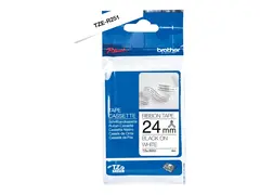 Brother TZe-R251 - Sateng - svart p&#229; hvitt Rull (2,4 cm x 4 m) 1 kassett(er) b&#229;ndtape - for Brother PT-D600; P-Touch PT-E800; P-Touch Cube Plus PT-P710; P-Touch Cube Pro PT-P910