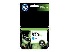 HP 920XL - H&#248;y ytelse - cyan - original blekkpatron - for Officejet 6500, 6500 E709a, 6500 E709c, 6500A, 6500A E710a, 7500A