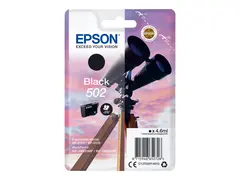 Epson 502 - 4.6 ml - svart - original bl&#230;re med RF/lyd-alarm - blekkpatron - for Expression Home XP-5100, XP-5150; WorkForce WF-2860, WF-2865DWF, WF-2880DWF, WF-2885DWF