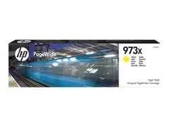 HP 973X - H&#248;y ytelse - gul - original PageWide - blekkpatron - for PageWide Managed P55250; PageWide Pro 452, 477, 552, 577, MFP 477