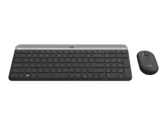 Logitech Slim Wireless Combo MK470 Tastatur- og mussett - tr&#229;dl&#248;s - 2.4 GHz - Nordisk - grafitt