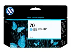 HP 70 - 130 ml - lys cyan - original - DesignJet blekkpatron - for DesignJet HD Pro MFP, T120, Z2100, Z3100, Z3100ps, Z3200, Z3200ps, Z5200, Z5400