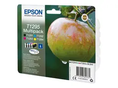 Epson T1295 Multipack - 4-pack 32.2 ml - svart, gul, cyan, magenta - original - bl&#230;re med RF/lyd-alarm - blekkpatron - for Stylus SX230, SX235, SX430, SX438; WorkForce WF-3010, 3520, 3530, 3540, 7015, 7515, 7525