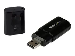 StarTech.com USB Sound Card - 3.5mm Audio Adapter External Sound Card - Black - External Sound Card (ICUSBAUDIOB) - Lydkort - stereo - USB 2.0 - for P/N: MU15MMS, MU6MMS, TB33A1C