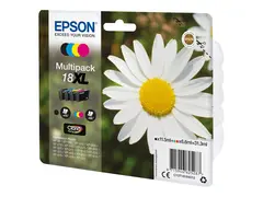 Epson 18XL - 4-pack - XL - svart, gul, cyan, magenta original - blister - blekkpatron - for Expression Home XP-212, 215, 225, 312, 315, 322, 325, 412, 415, 422, 425