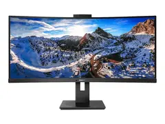 Philips P-line 346P1CRH - LED-skjerm - kurvet 34&quot; (34&quot; synlig) - 3440 x 1440 WQHD @ 100 Hz - VA - 500 cd/m&#178; - 3000:1 - DisplayHDR 400 - 4 ms - HDMI, DisplayPort, USB-C - h&#248;yttalere - svart tekstur