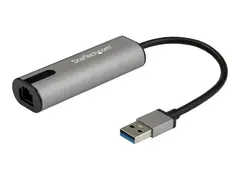 StarTech.com 2.5GbE USB A to Ethernet Adapter, NBASE-T NIC, USB 3.0 Type A 2.5 GbE /1 GbE Multi Speed Gigabit Network, USB 3.1 Laptop to RJ45/LAN, Lenovo X1 Carbon, HP EliteBook/ ZBook Type-A to Ethernet (US2GA30) - Nettverksadapter - USB 3.0 - 10M/100M/1G/2,5 Gigabit Ethernet x 1 - svart, romgr&#229;