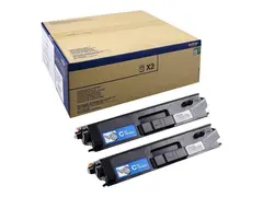 Brother TN900C - 2-pack - cyan original - tonerpatron - for Brother HL-L9200CDWT, HL-L9300CDWT, HL-L9300CDWTT, MFC-L9550CDW, MFC-L9550CDWT