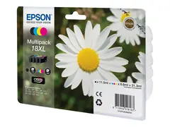 Epson 18XL Multipack - 4-pack - XL svart, gul, cyan, magenta - original - bl&#230;re med RF-alarm - blekkpatron - for Expression Home XP-212, 215, 225, 312, 315, 322, 325, 412, 415, 422, 425