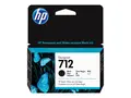 HP 712 - 38 ml - svart - original - DesignJet blekkpatron - for DesignJet Studio, T210, T230, T250, T630, T650