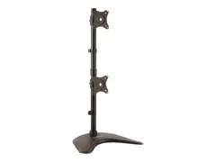 StarTech.com Vertical Dual Monitor Stand Supports Monitors 13&quot; to 27&quot; - Adjustable - Computer Monitor Stand for Double Stacked VESA Monitors - Black (ARMBARDUOV) - Stativ - for 2 skjermer - robust st&#229;l - svart - skjermst&#248;rrelse: 13&quot;-27&quot; - skrivebordsstativ - for P/N: ACCSMNT, DK30A2DH, DK30C2DAGPD, DK30C2HAGPD, TB3DK2DPM2, TB3DK2DPPD, USB3SDOCKDD