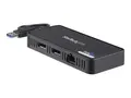 StarTech.com USB 3.0 Mini Dock, Dual Monitor USB-A Docking Station w/ DisplayPort 4K 60Hz Video &amp; Gigabit Ethernet, 1ft (30cm) Cable, Portable USB 3.1 Gen 1 Type-A Laptop Adapter, 4K Dock DisplayLink Mini Dock (USBA2DPGB) - dokkingstasjon - USB - 2 x DP - 1GbE