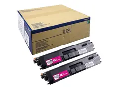 Brother TN900M - 2-pack - magenta original - tonerpatron - for Brother HL-L9200CDWT, HL-L9300CDWT, HL-L9300CDWTT, MFC-L9550CDW, MFC-L9550CDWT