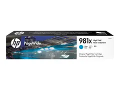 HP 981X - 116 ml - H&#248;y ytelse - cyan original - PageWide - blekkpatron - for PageWide Enterprise Color MFP 586; PageWide Managed Color E55650