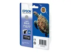 Epson T1577 - 25.9 ml - lys svart - original blister - blekkpatron - for Stylus Photo R3000