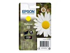 Epson 18 - 3.3 ml - gul - original - bl&#230;re med RF/lyd-alarm blekkpatron - for Expression Home XP-212, 215, 225, 312, 315, 322, 325, 412, 415, 422, 425