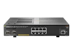 HPE Aruba 2930F 8G PoE+ 2SFP+ - Switch L3 - Styrt - 8 x 10/100/1000 (PoE+) + 2 x 1 Gigabit / 10 Gigabit SFP+ (opplink) - rackmonterbar - PoE+ (125 W)