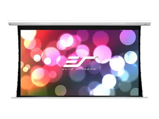 Elite Screens Saker Tab-Tension Series SKT120UHW-E10 Projeksjonsskjerm - takmonterbar, veggmonterbar - motorisert - 110 V - 120&quot; (305 cm) - 16:9 - MaxWhite FG - svart