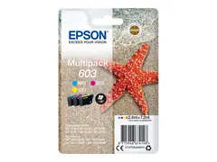 Epson 603 Multipack - 3-pack - gul, cyan, magenta original - bl&#230;re med RF/lyd-alarm - blekkpatron - for Expression Home XP-2150, 2155, 3150, 3155, 4150, 4155; WorkForce WF-2820, 2840, 2845, 2870