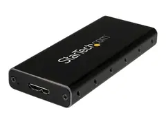 StarTech.com M.2 SSD Enclosure for M.2 SATA SSDs USB 3.1 (10Gbps) with USB-C Cable - External Enclosure for USB-C Host - Aluminum (SM21BMU31C3) - Drevkabinett - M.2 - SATA 6Gb/s - USB 3.1 (Gen 2) - svart, s&#248;lv - for P/N: TBLT3MM1MA, TBLT3MM2M, TBLT3MM2MA