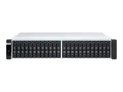 QNAP ES2486dc - NAS-server - 24 br&#248;nner kan monteres i rack - SAS 12Gb/s - RAID RAID 0, 1, 5, 6, 10, 50, JBOD, 60, RAID TP - RAM 128 GB - Gigabit Ethernet / 10 Gigabit Ethernet - iSCSI st&#248;tte - 2U