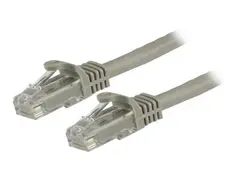 StarTech.com 3m CAT6 Ethernet Cable, 10 Gigabit Snagless RJ45 650MHz 100W PoE Patch Cord, CAT 6 10GbE UTP Network Cable w/Strain Relief, Grey, Fluke Tested/Wiring is UL Certified/TIA Category 6 - 24AWG (N6PATC3MGR) - Koblingskabel - RJ-45 (hann) til RJ-45 (hann) - 3 m - UTP - CAT 6 - formst&#248;pt, uten hindringer - gr&#229;