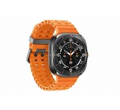 Samsung Galaxy Watch Ultra - 47 mm titan - smartklokke med marine band - gummi - oransje - b&#229;ndbredde: S/M/L - display 1.5&quot; - 32 GB - Wi-Fi, LTE, NFC, Bluetooth - 4G - 60.5 g - titangr&#229;